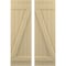 Ekena Millwork Americraft 5-Board (2 Batten) Wood Joined Board-n-Batten Shutters w/ Z-Bar, ARW102BB518X77NTH, PR ARW102BB518X77NTH - alternate 1
